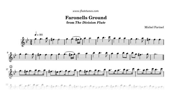 Faronells Ground From The Division Flute, Part I (M. Farinel) - Free ...