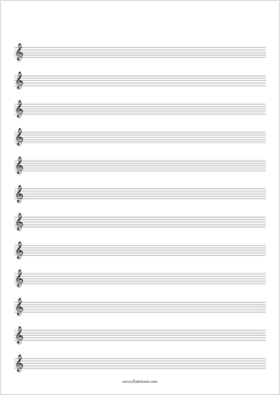 clef music sheet bass pdf blank Music  Free Sheet flutetunes.com Blank