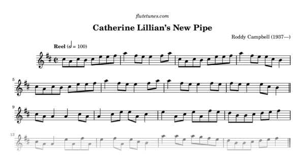 Catherine Lillian's New Pipe (R. Campbell) - Free Flute Sheet Music ...