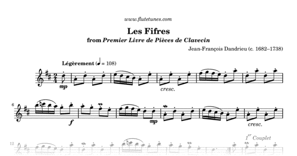 Les Fifres from Premier Livre de Pièces de Clavecin (J.-F. Dandrieu ...