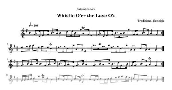 Whistle O'er the Lave O't (Trad. Scottish) - Free Flute Sheet Music ...